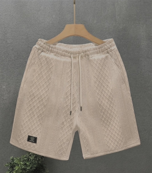 Cabo Snake Textured Shorts - Cream
