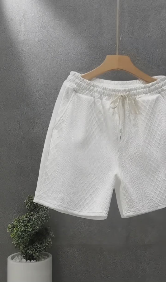 Cabo Snake Textured Shorts -  Aqua-Blue