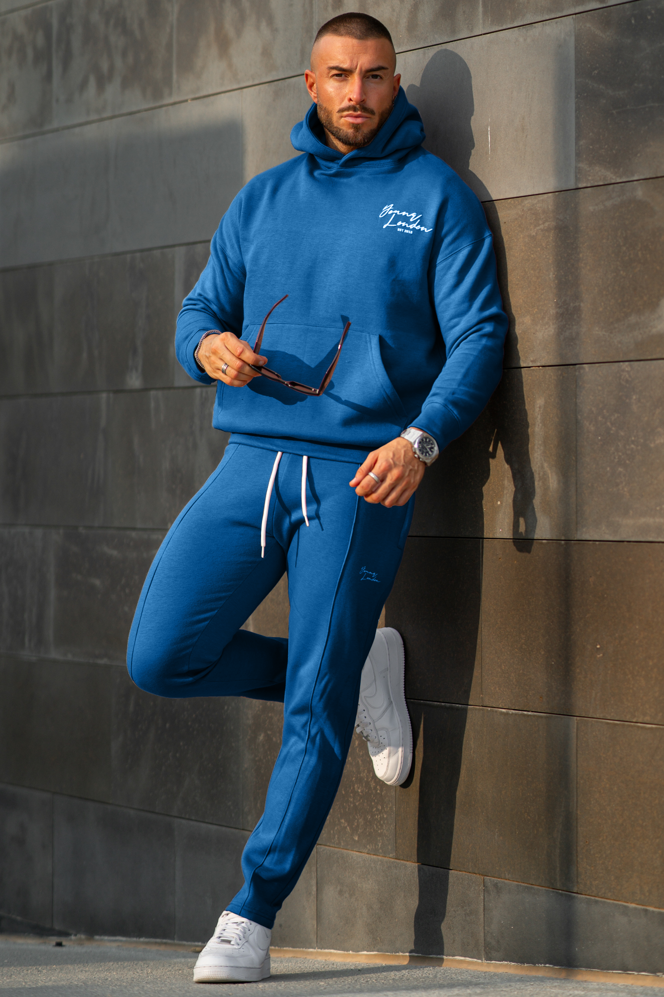 Signature Cotton Oversize Hoodie - Blue