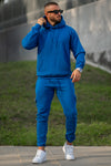 Monte Carlo Embossed Cotton Hoodie - Dark Blue