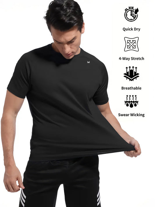 Shark SpandexDry Tee in Black