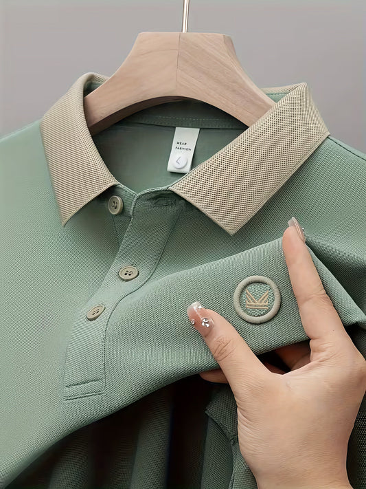Contrast Polo - Fair Green