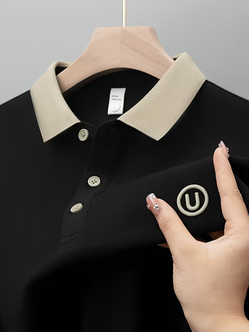 Contrast Polo - Black