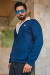 Reversable Sherpa Fleece Jacket - Navy/Skin