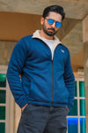 Reversable Sherpa Fleece Jacket - Navy/Skin