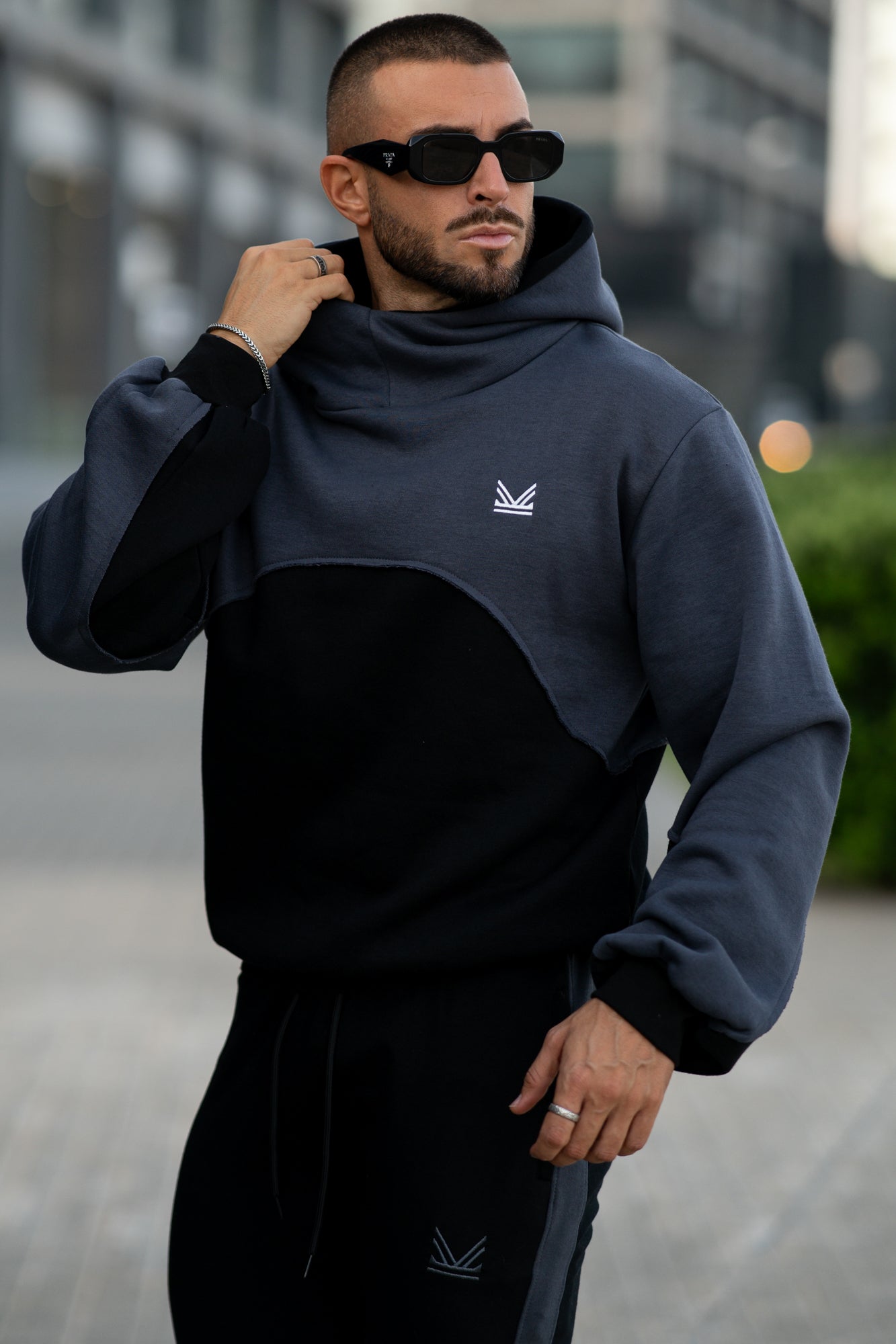 58 Core Oversize Cotton Hoodie - Dark Grey