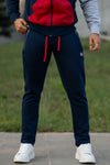 Colorblock  Cotton Trouser - Navy