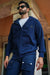 51 Dropshoulder Polar Cotton Hoodie - Navy