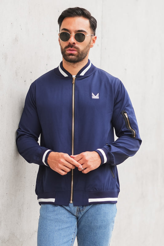 Imported Lightweight Twill Bomber - Navy