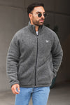 Reversable Sherpa Fleece - Silver/Charocoal