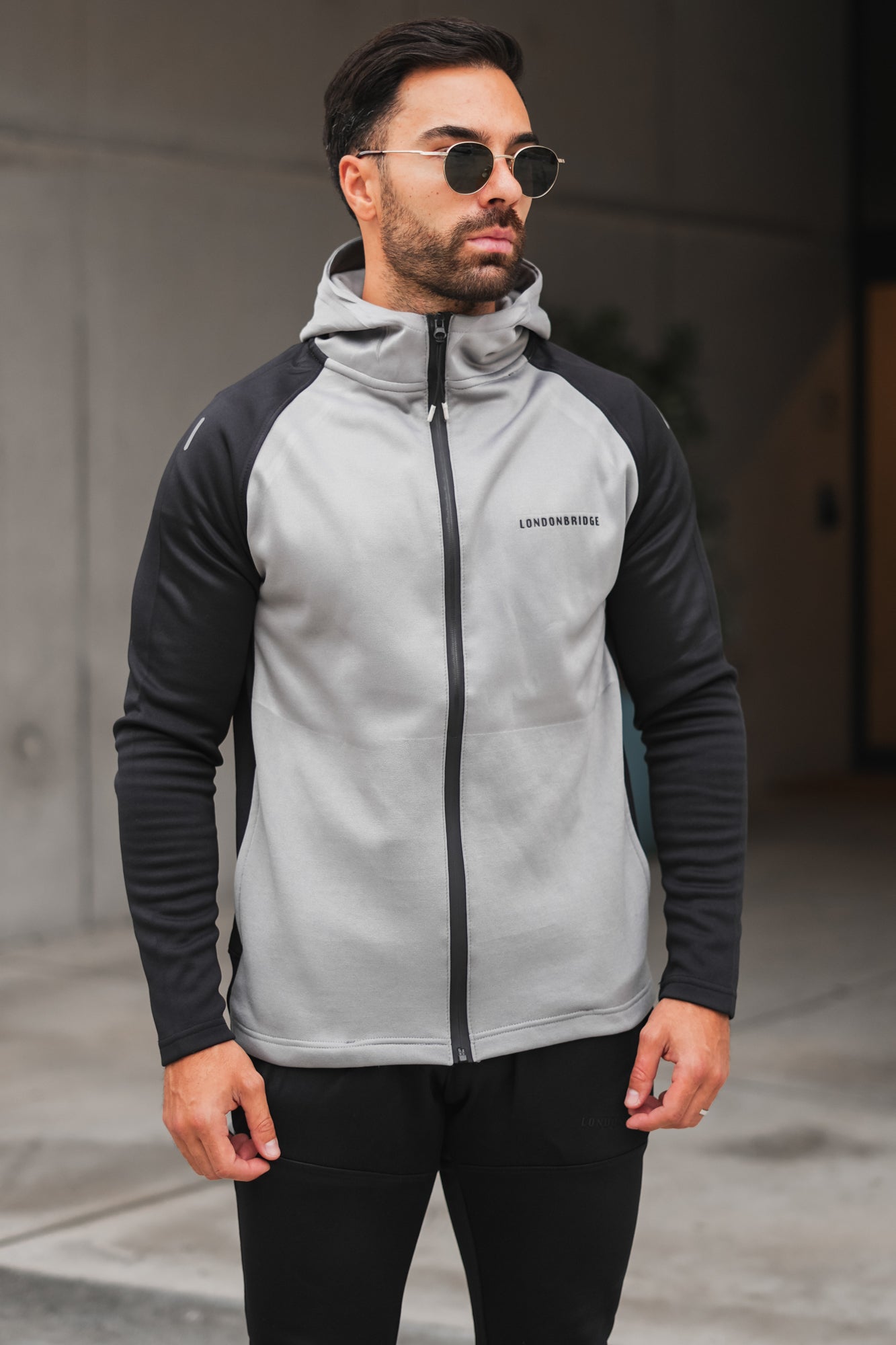 Alpha Raglan Quickdry Hoodie - Silver