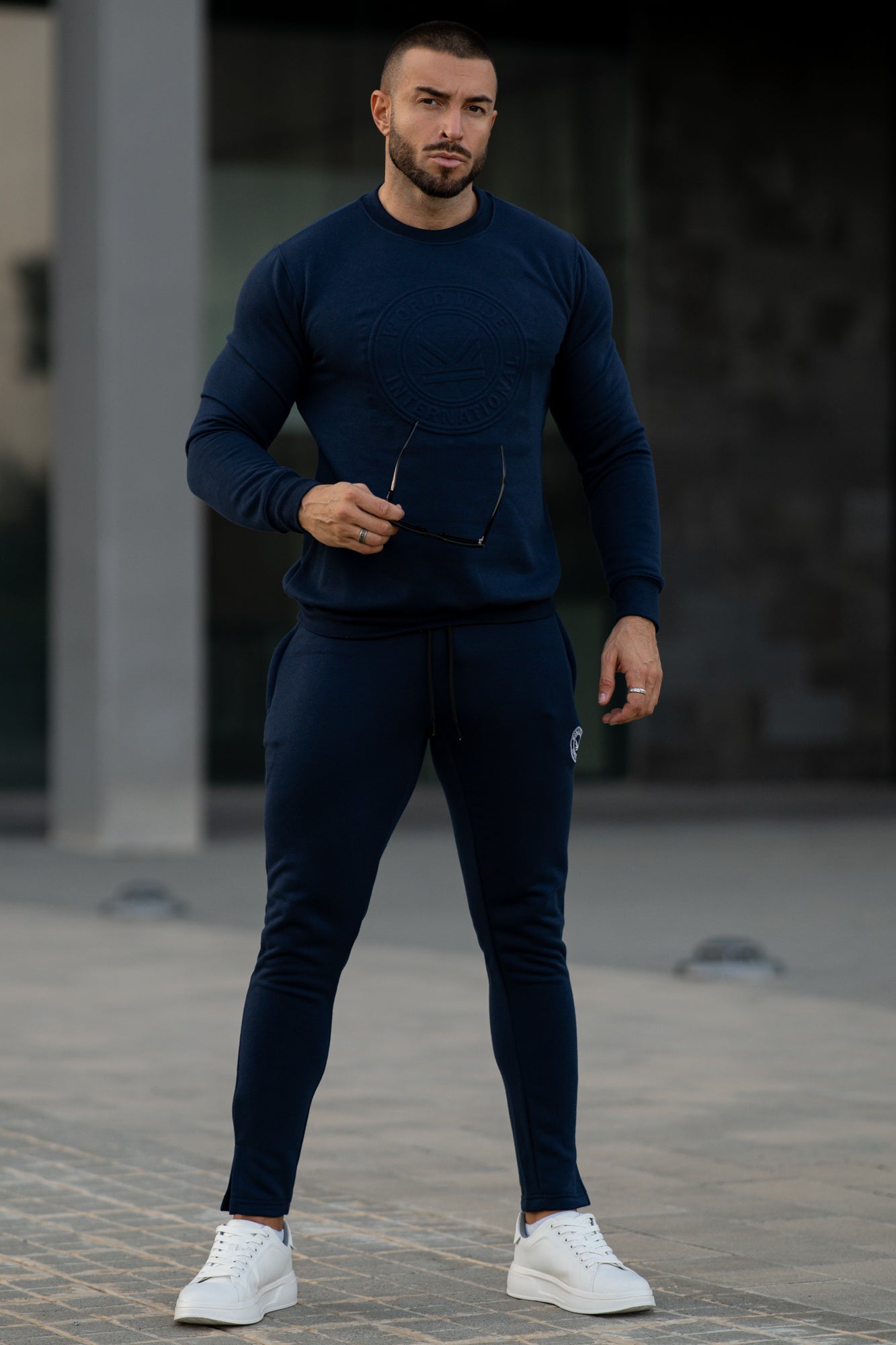 DeBoss Cotton Tracksuit - Navy