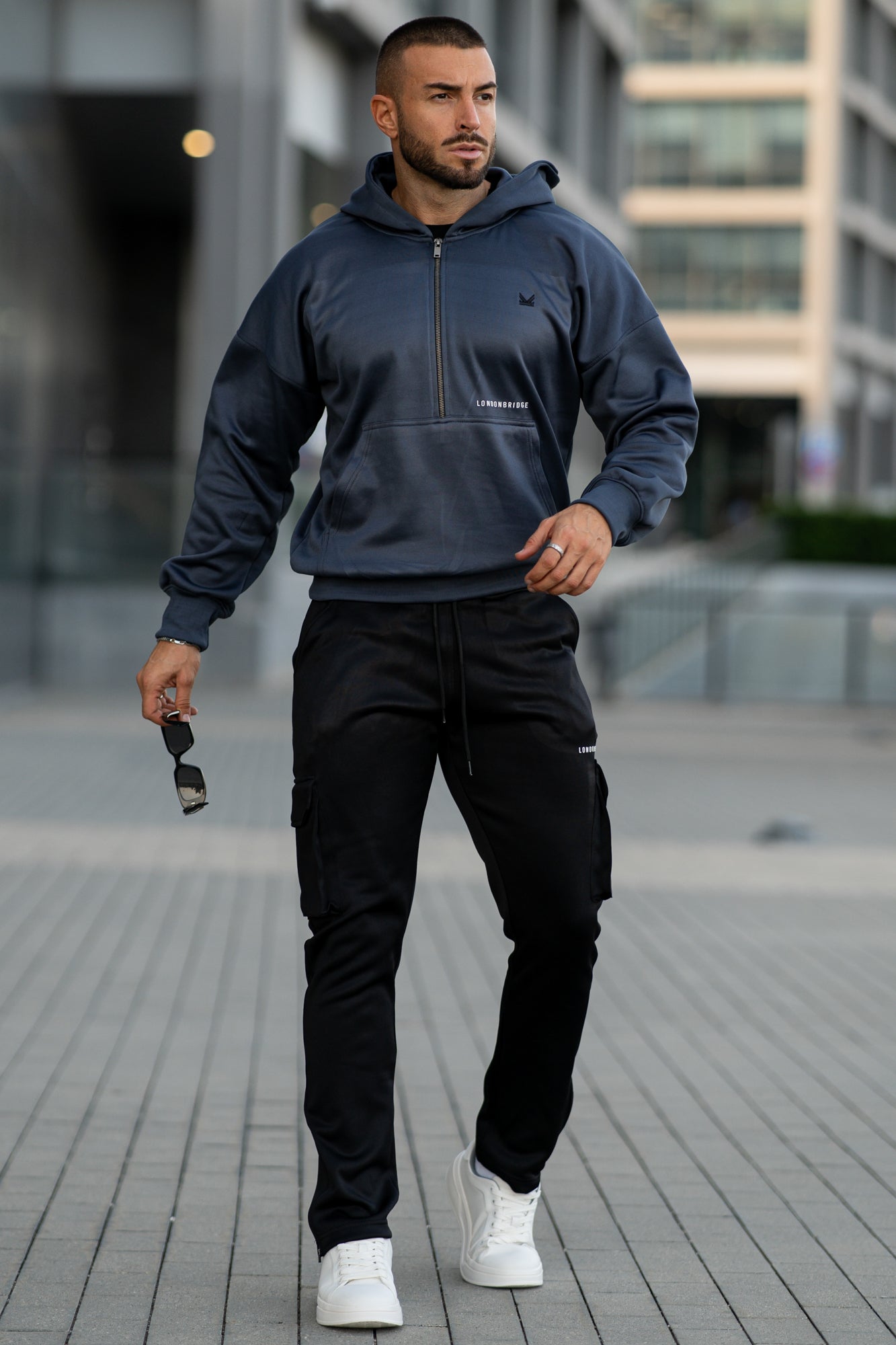 Neves Oversize Quickdry Tracksuit - Charcoal