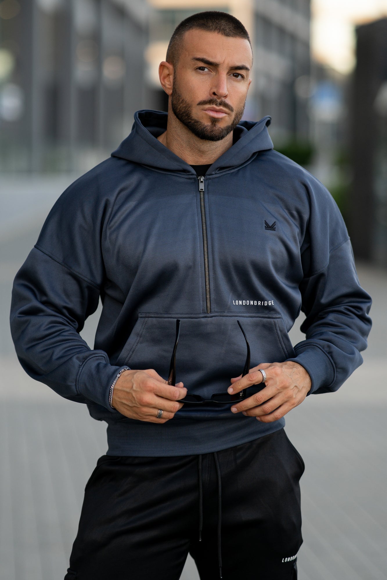 Neves Oversize Quickdry Hoodie - Charcoal