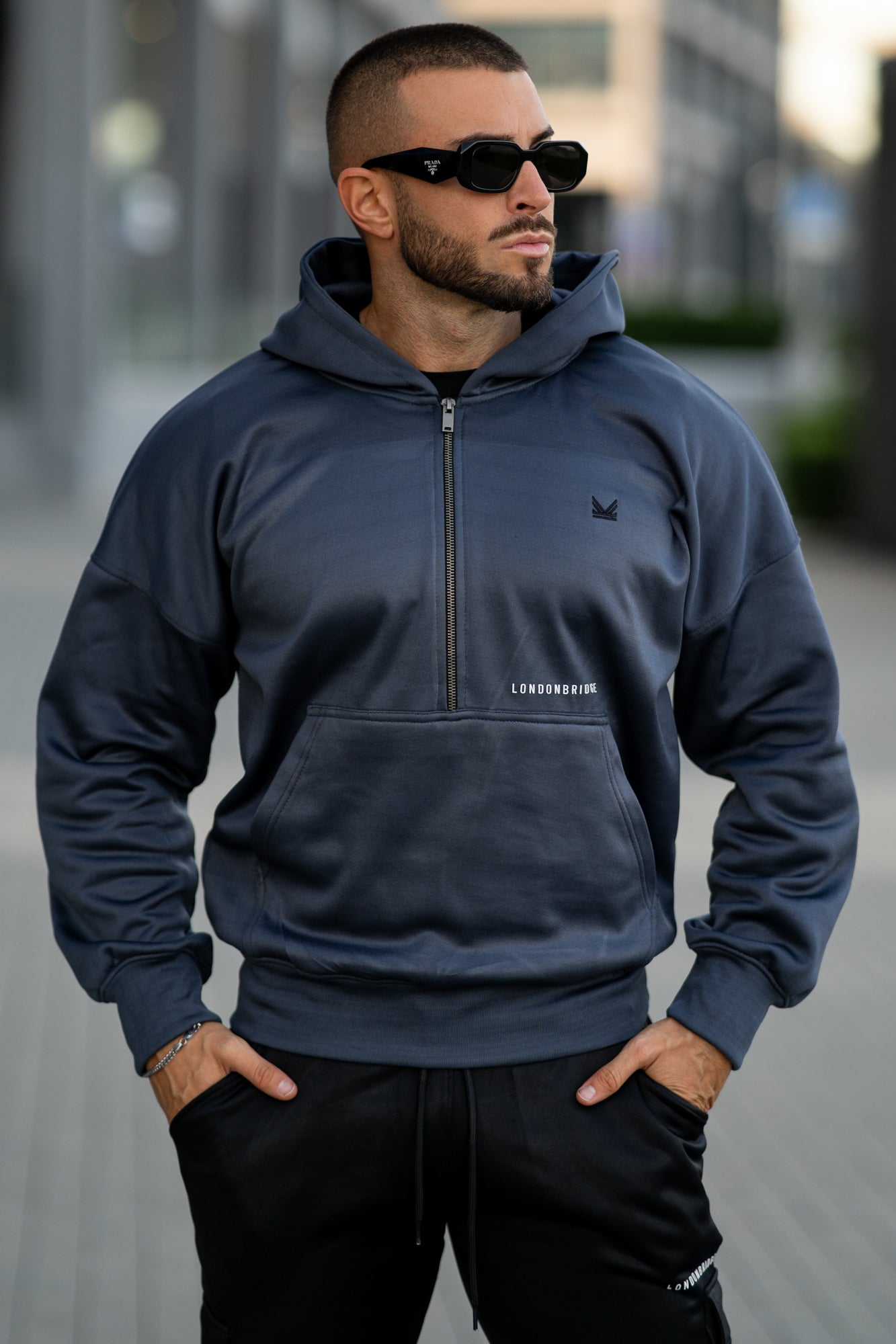 Neves Oversize Quickdry Hoodie - Charcoal