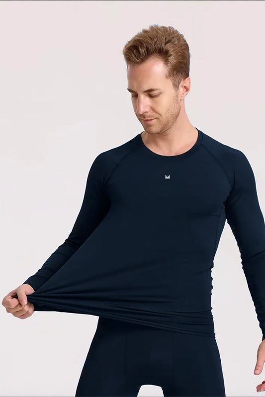 Viper Fullsleeve  SpandexDry Tee in Navy